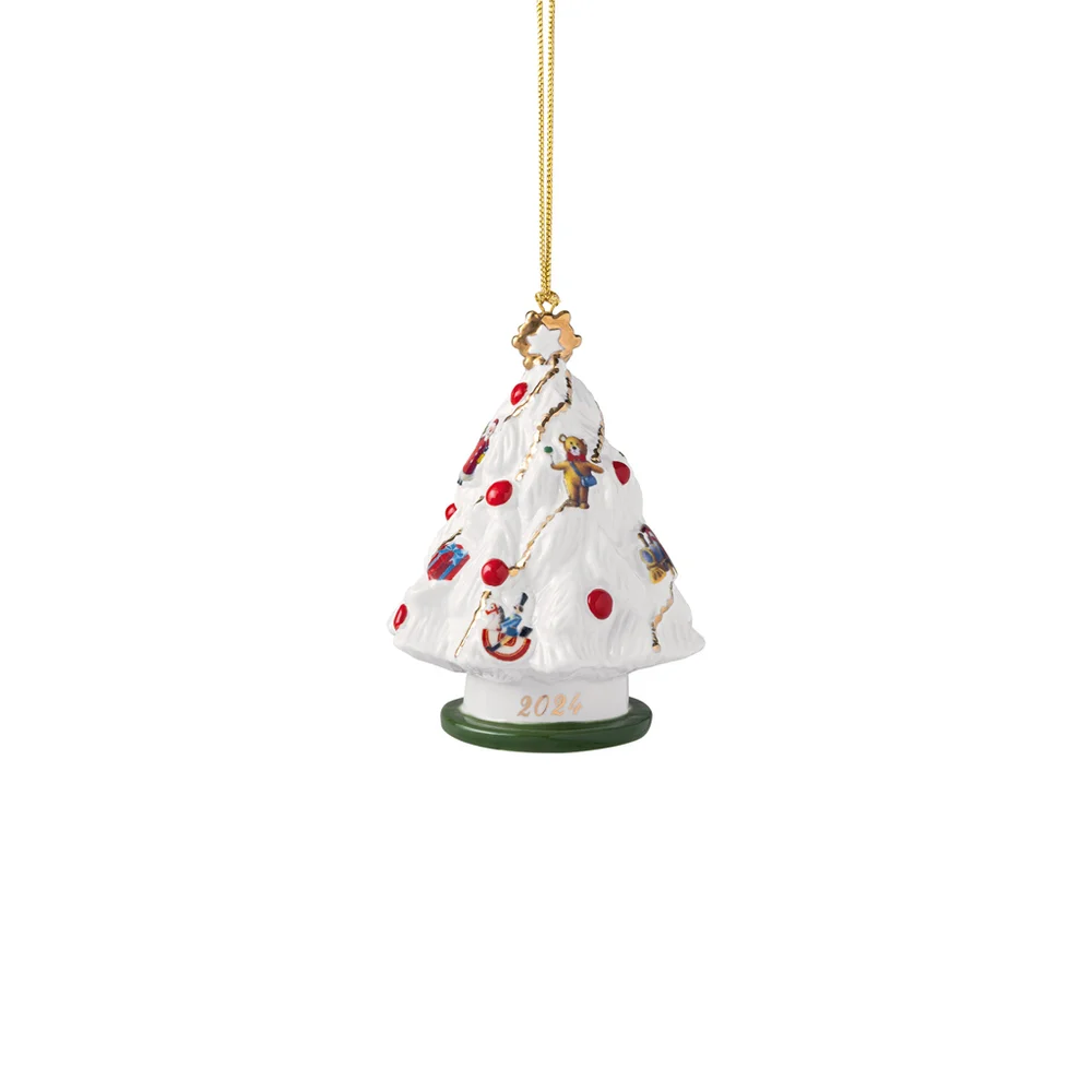 Závěsná porcelánová ozdoba Christmas Classics, Stromeček, 9,8 cm
