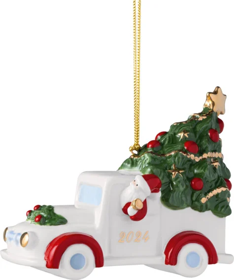Závěsná porcelánová ozdoba Christmas Classics, Auto, 8,6 cm