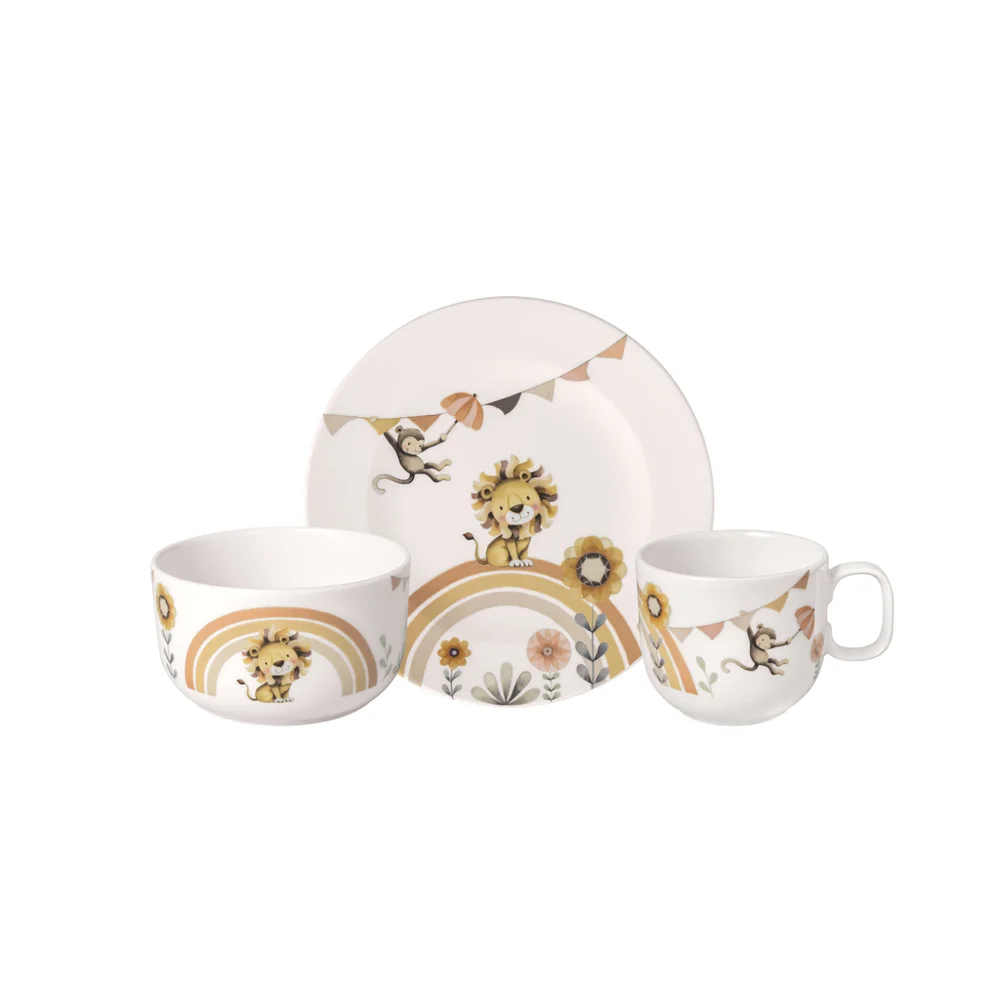 Sada dětského porcelánu Roar like a Lion, 3 ks