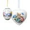 Velikonoční porcelánová závěsná dekorace srdce "Koťátko", 7 cm