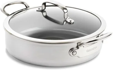 GreenPan Premiere nerezový kastrol s keramickým povrchem s poklicí, 26 cm