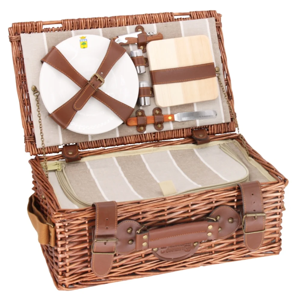 P-2039-Amboise-Panier pique-nique 2 pers-nappe - ouvert simple (čtverec malý)