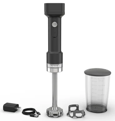 KitchenAid Bezdrátový tyčový mixér GO s baterií, 5KHBRV71BM, černá mat