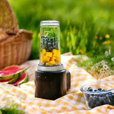 KitchenAid Bezdrátový osobní blender GO s baterií, 5KSBR256BM, černá mat