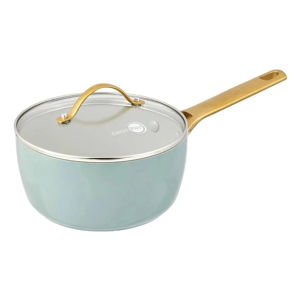 Rendlík s nepřilnavým keramickým povrchem se skleněnou poklicí, 18 cm, zelená