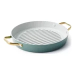 GreenPan Nepřilnavá keramická grilovací pánev Padova 28 cm, zelená