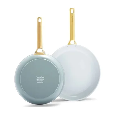 GreenPan Sada 2 nepřilnavých keramických pánví Padova 20 + 28 cm, zelená