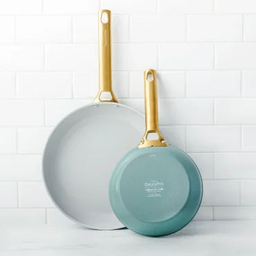 GreenPan Sada 2 nepřilnavých keramických pánví Padova 20 + 28 cm, zelená