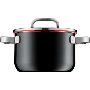 WMF Hrnec na polévku s poklicí Fusiontec Functional, Ø 20 cm, černý