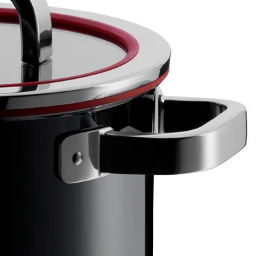 WMF Hrnec na polévku s poklicí Fusiontec Functional, Ø 24 cm, černý