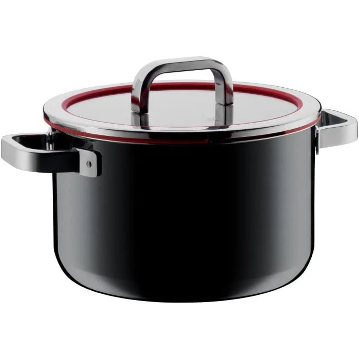 Hrnec na polévku s poklicí Fusiontec Functional, Ø 24 cm, černý