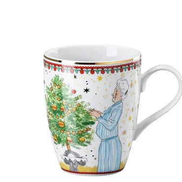Rosenthal Vánoční hrnek s uchem II, Babi a děda, Vánoční světýlka, 360 ml