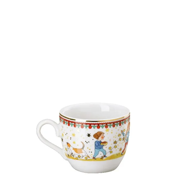 Vánoční espresso šálek a podšálek, Vánoční světýlka, 80 ml/12 cm