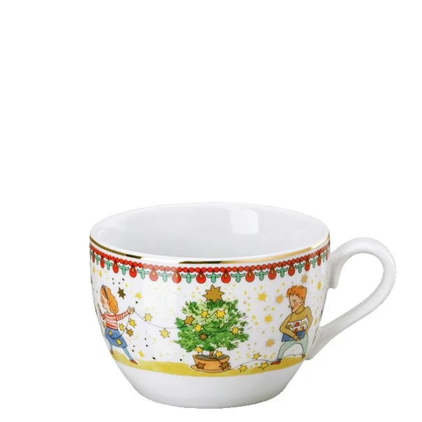 Vánoční cappuccino šálek a podšálek, Vánoční světýlka, 220 ml/16 cm