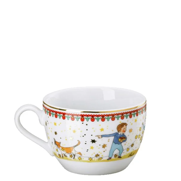 Vánoční cappuccino šálek a podšálek, Vánoční světýlka, 220 ml/16 cm