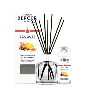 Maison Berger Paris Aroma difuzér Cube + náplň Pomeranč a skořice 100 ml
