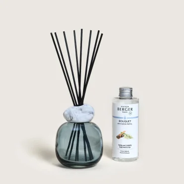 Maison Berger Paris Aroma difuzér Mineral, modrý + náplň Čistý bílý čaj 180 ml