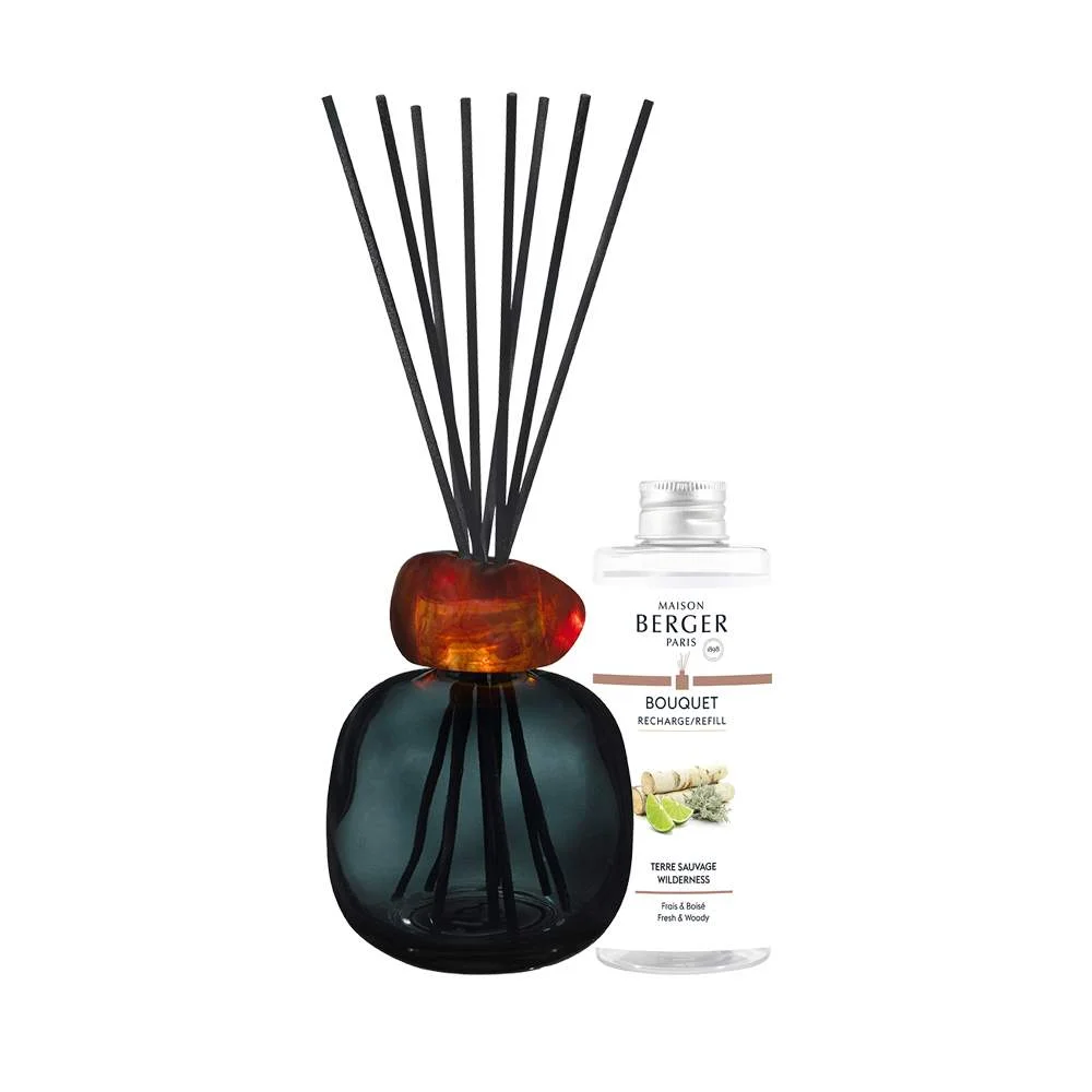 Aroma difuzér Mineral, černý + náplň Divočina 180 ml