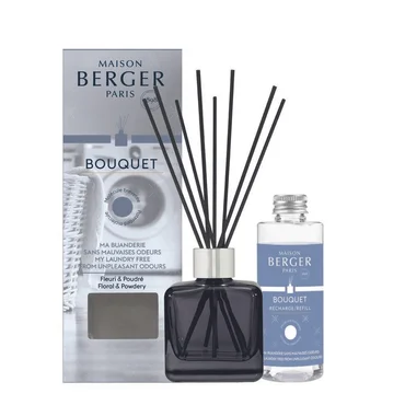 Maison Berger Paris Aroma difuzér Cube + náplň Proti zápachu z prádelny – Květinová vůně 100 ml