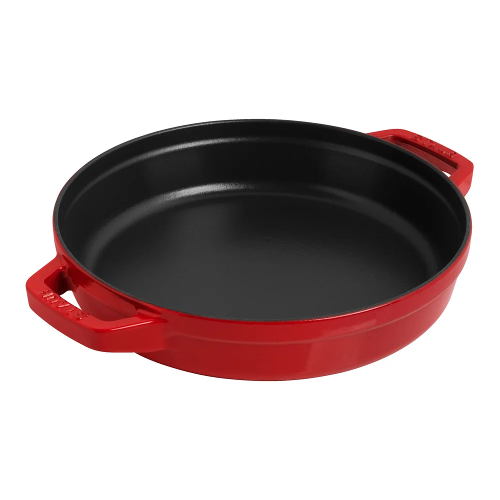Sada 2v1: litinový hrnec a pánev s poklicí, Ø 24 cm, černá