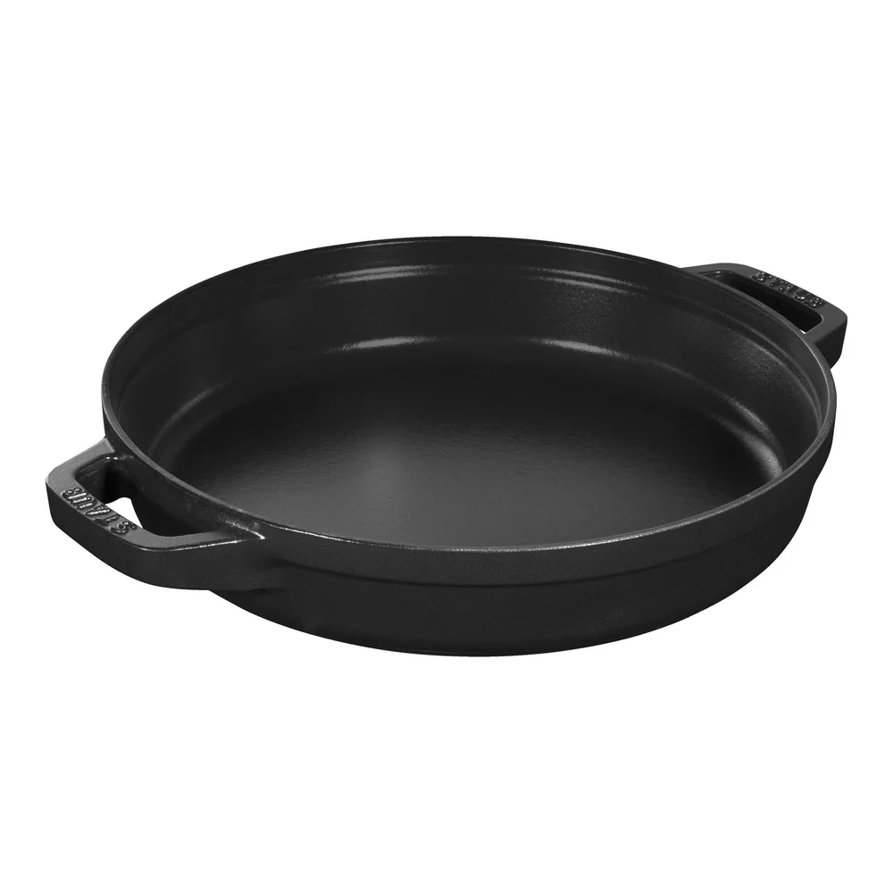 Sada 2v1: litinový hrnec a pánev s poklicí, Ø 24 cm, černá