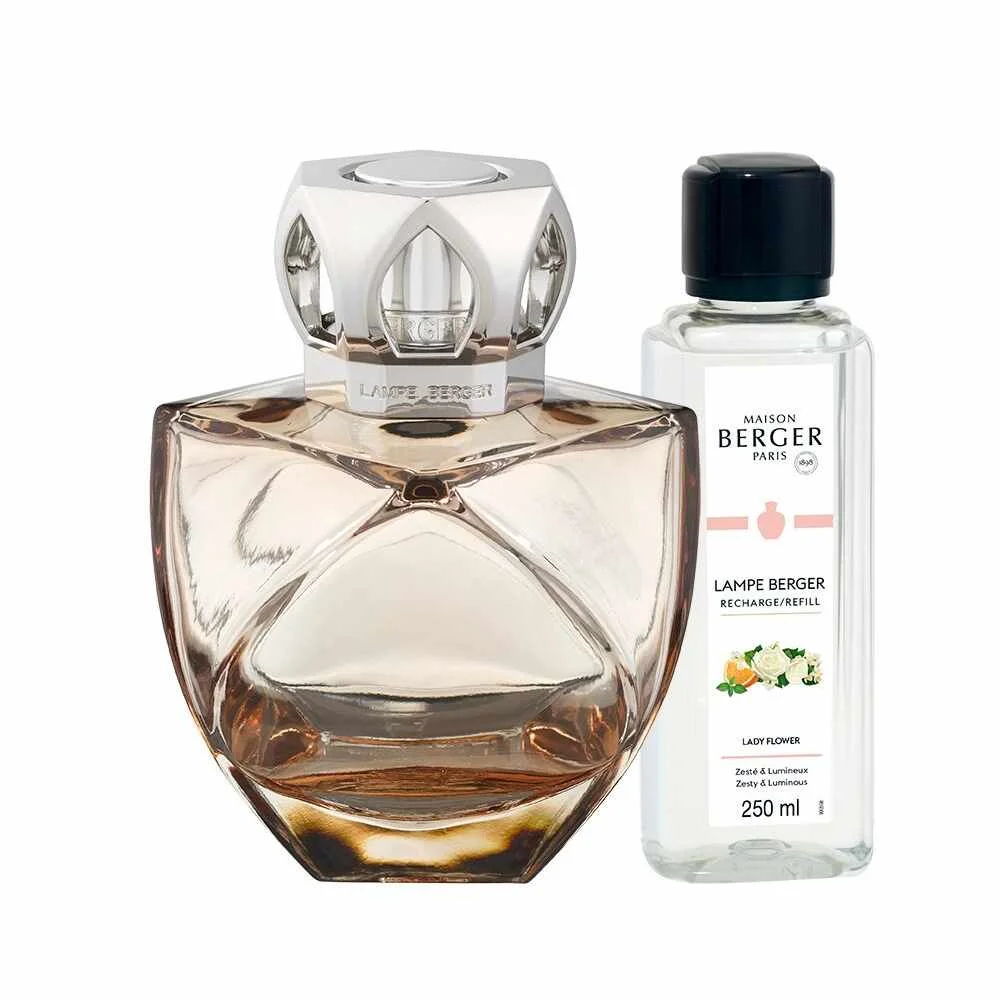 Katalytická lampa Eternity, černá + náplň Lady Flower, 250 ml, tělová
