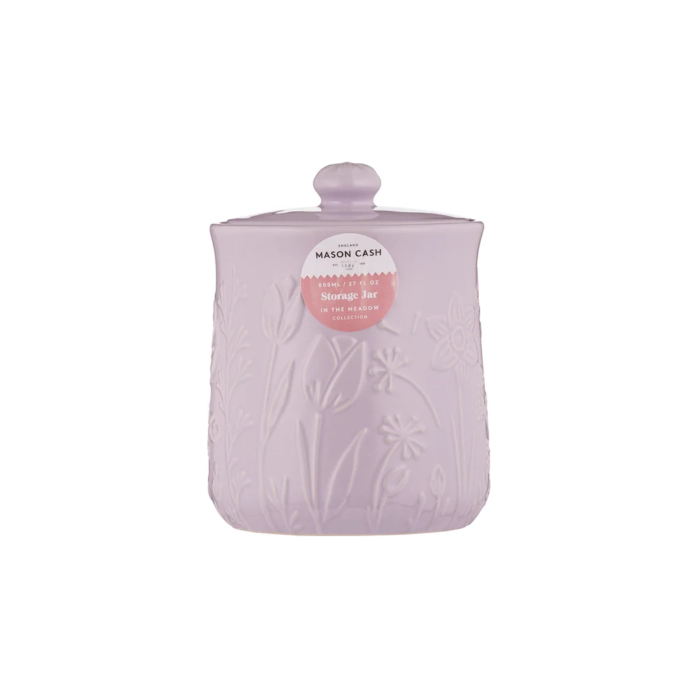 Kameninová dóza s víkem, In the Meadow, 0,8 l, šeříková