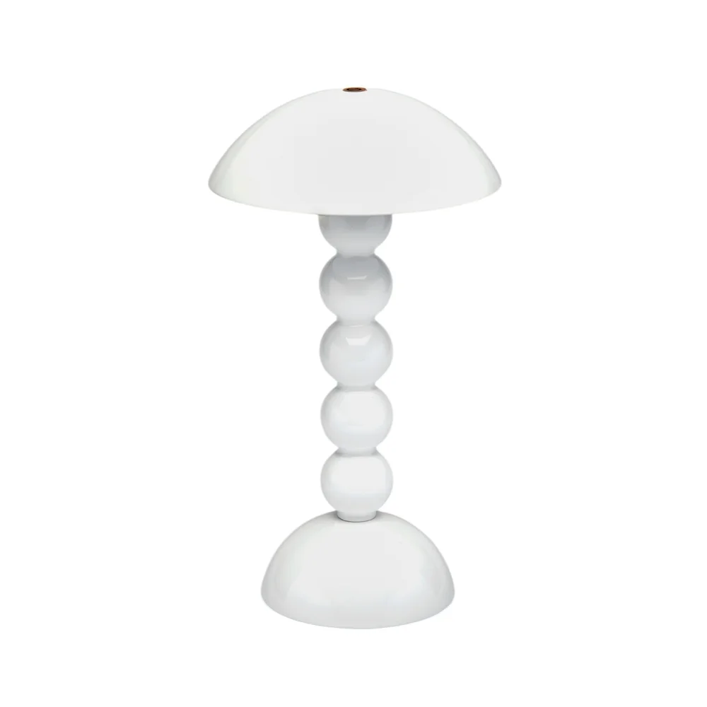 Bezdrátová dobíjecí LED lampa Bobbine, 30 cm, bílá