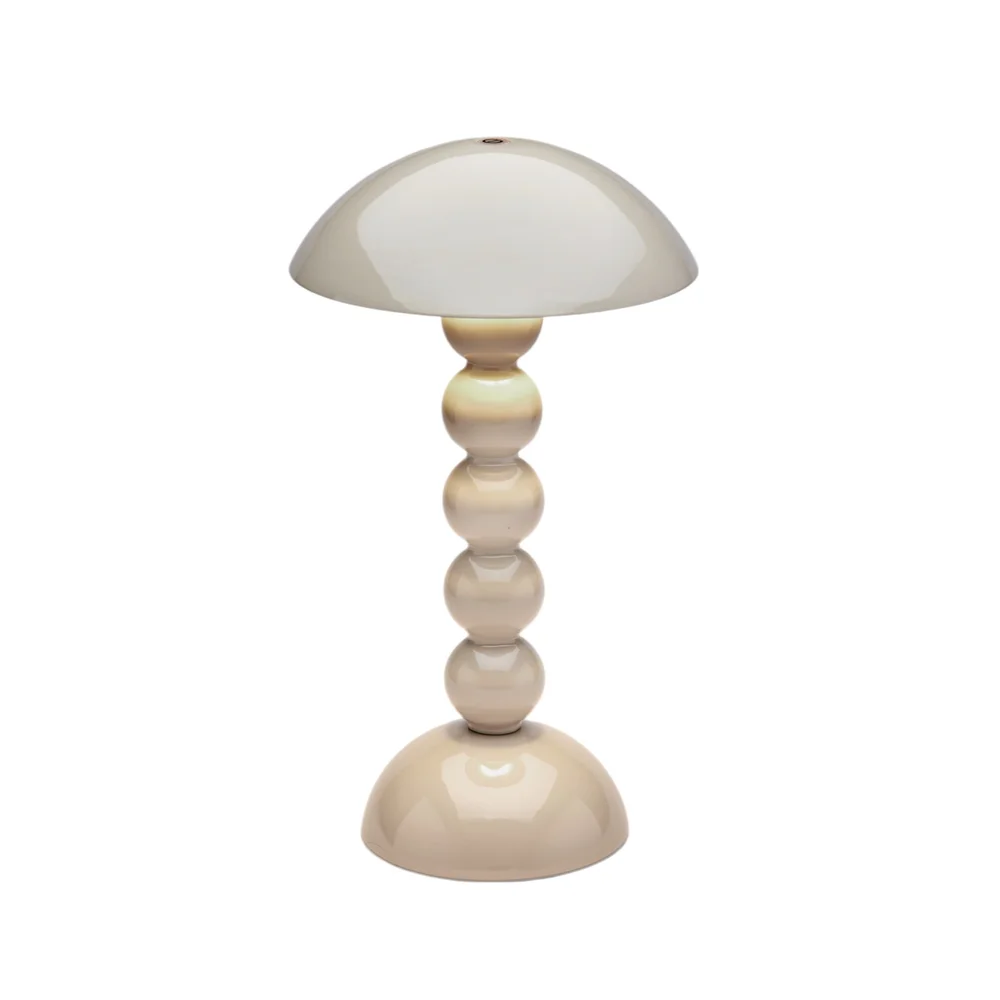 Bezdrátová dobíjecí LED lampa Bobbine, 30 cm, cappuccino