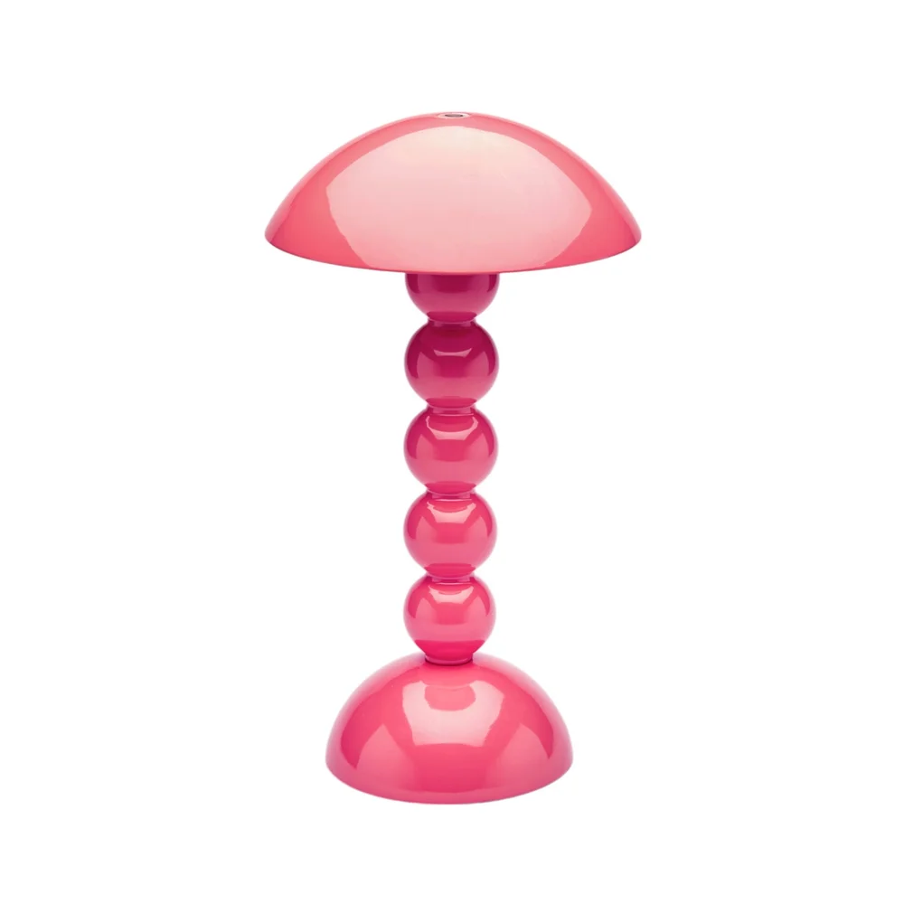 Bezdrátová dobíjecí LED lampa Bobbine, 30 cm, melounově růžová