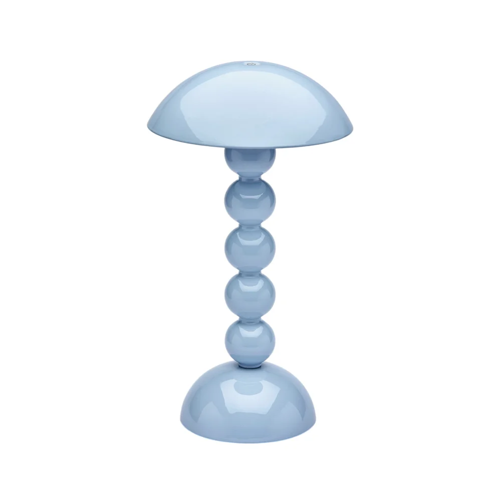 Bezdrátová dobíjecí LED lampa Bobbine, 30 cm, světle modrá