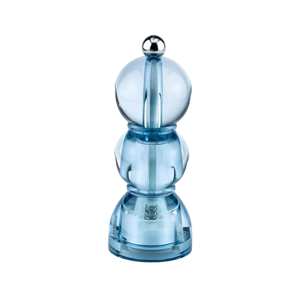 Akrylový mlýnek na sůl nebo pepř Mini BOB Icy, 14 cm, modrá