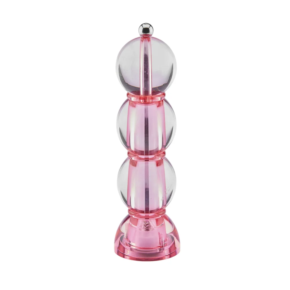 Akrylový mlýnek na sůl nebo pepř Bobbin Icy, 24 cm, růžová