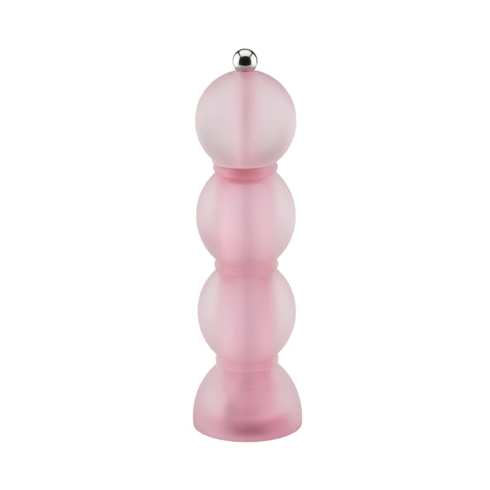 Akrylový mlýnek na sůl nebo pepř Bobbin Frosty, 24 cm, růžová