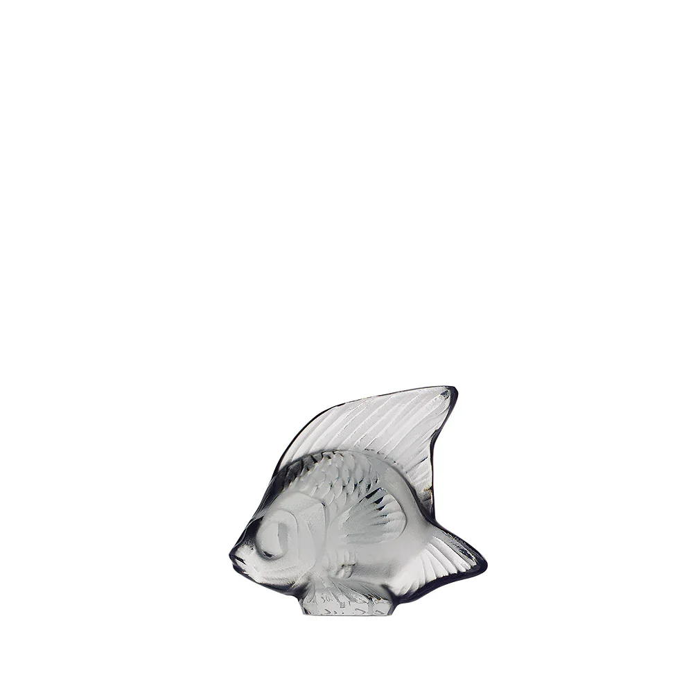 LALIQUE Decorative figurka ryby šedá 