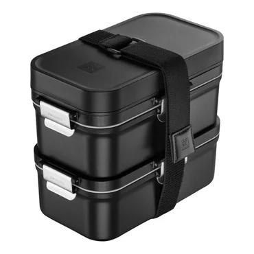 Zwilling Obědový box TO GO Fresh & Save s vakuovacími dózami, černá