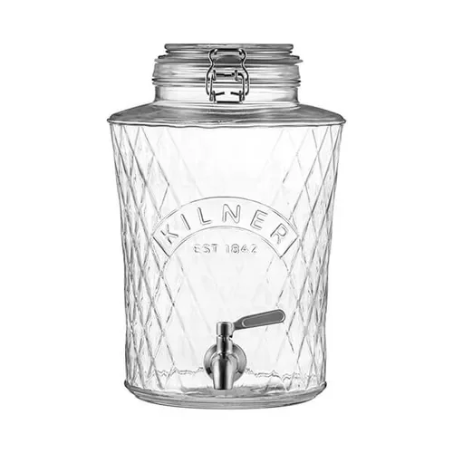 Skleněný soudek s nerezovým kohoutkem, Diamond, 5 l
