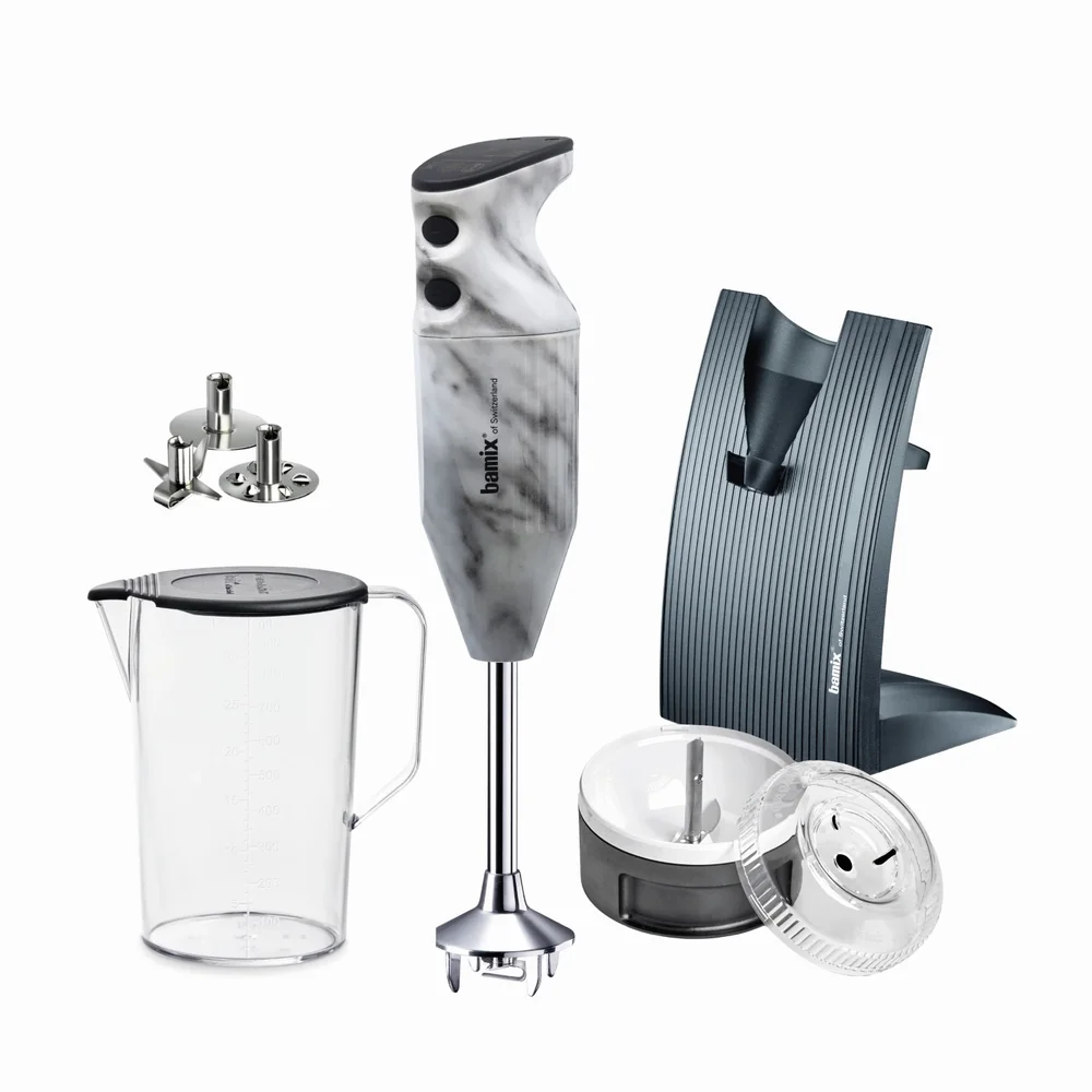 Tyčový mixér Swissline 200 W, typ C, Design Edition, White Marble