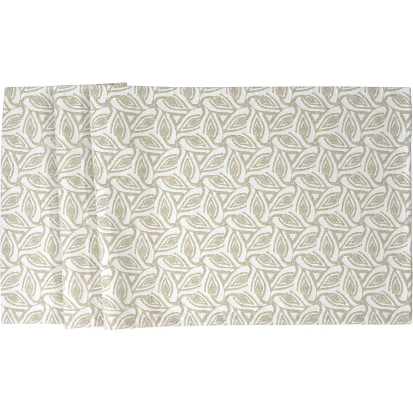 Žakárový běhoun na stůl Lanika, 50 x 140 cm, ecru/beige