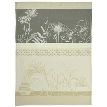 Sander Žakárová utěrka Pottery, 50 x 70 cm, taupe