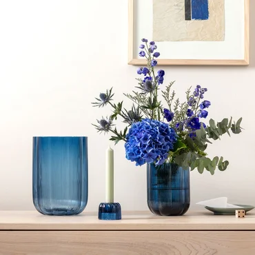 Villeroy & Boch Skleněná váza Fleur, 15 cm, modrá