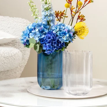 Villeroy & Boch Skleněná váza Fleur, 22,5 cm, modrá