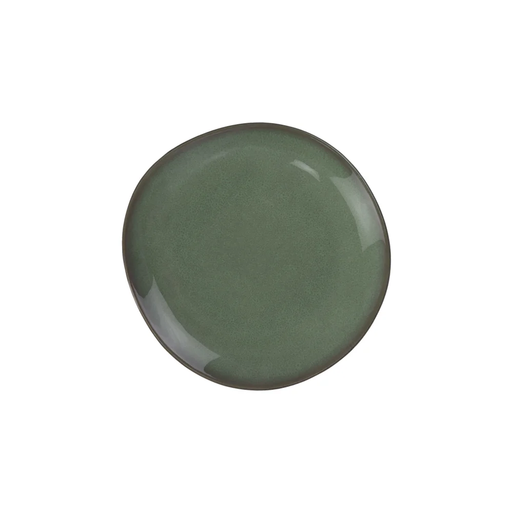 Kameninový dezertní talíř Lave vert, Ø 23,5 cm