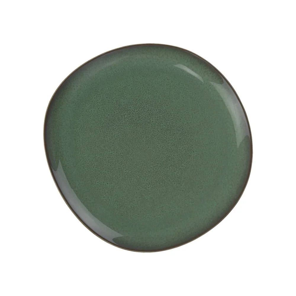 Kameninový servírovací talíř Lave vert, Ø 32 cm