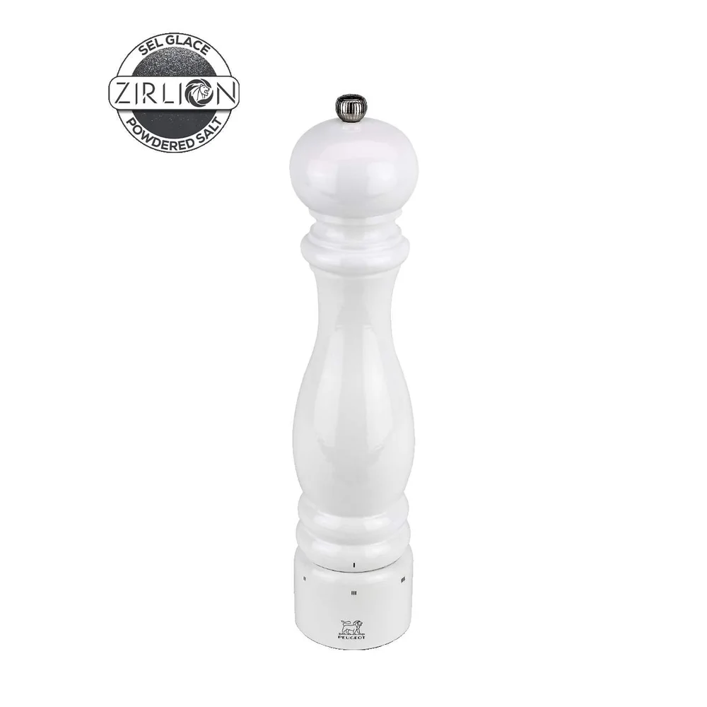 Dřevěný mlýnek Paris na sůl u’Select Zirlion, 30 cm, bílý lak