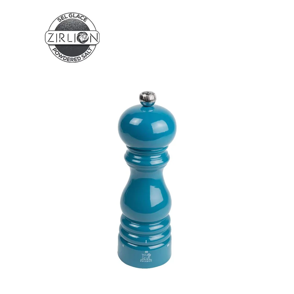 Dřevěný mlýnek ParisRama na sůl u’Select Zirlion, 18 cm, modrá