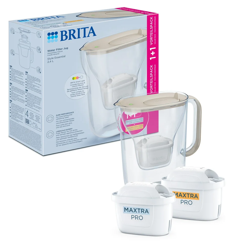Filtrační konvice Style Essential +2 filtry Maxtra Pro (Hard Water a Pure Performance), písková
