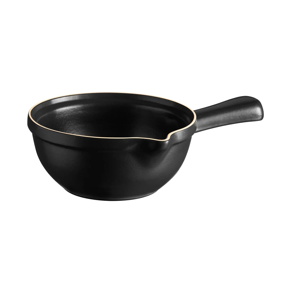Keramický rendlík na omáčky a fondue BBQ, 1,2 l, černý