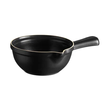 Emile Henry Keramický rendlík na omáčky a fondue BBQ, 1,2 l, černý
