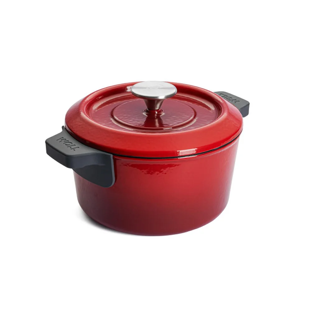 Litinový hrnec s poklicí, Iron, Ø 20 cm / 2,8 l , červená